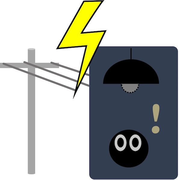 電線に近い・触れている樹木は地絡火災の危険性があります！