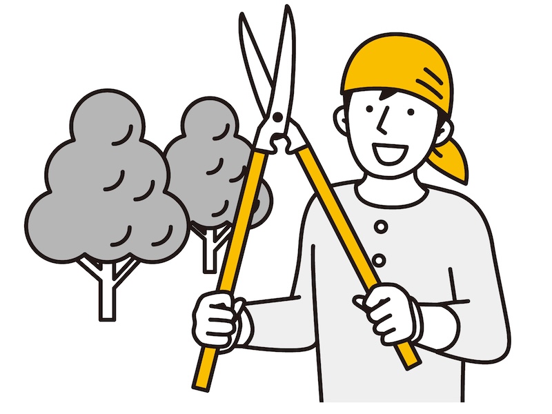 電線に近い・触れている樹木は地絡火災の危険性があります！